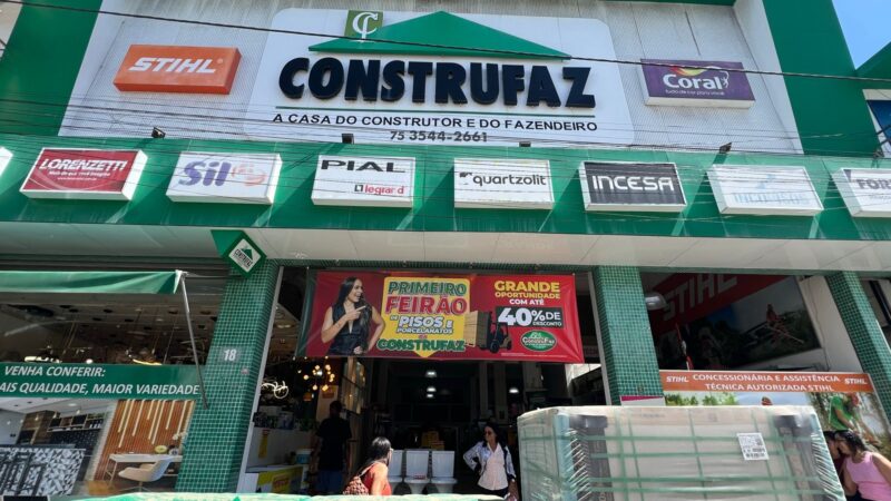Construfaz realiza seu primeiro Feirão de Pisos e Porcelanatos, em Ubaíra, com descontos de até 40%