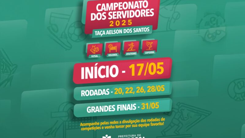 Campeonato dos Servidores de Amargosa começa neste sábado, com diversas modalidades esportivas