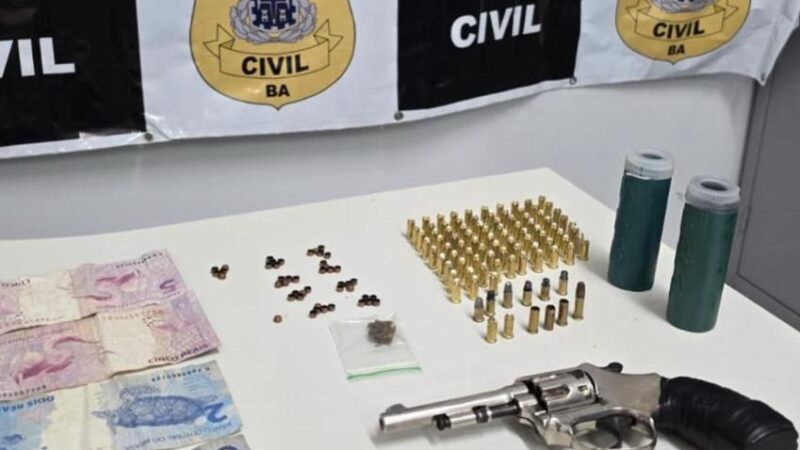 Suspeito é preso em Amargosa por porte ilegal de arma de fogo e corrupção de menores