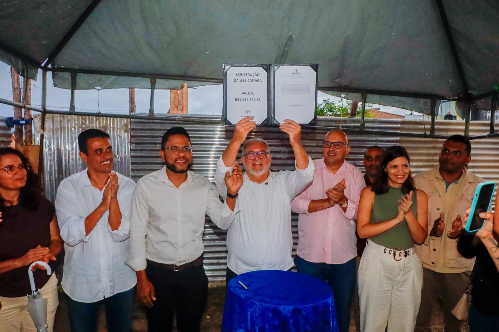 Prefeito Getúlio Sampaio assina Ordem de Serviço para construção da UBS Catiara, em Amargosa