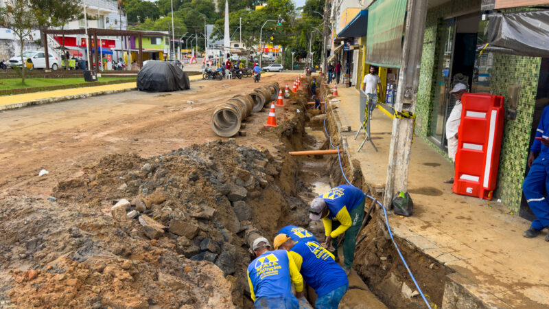 Obra de drenagem deve solucionar histórico de alagamentos no centro de Mutuípe